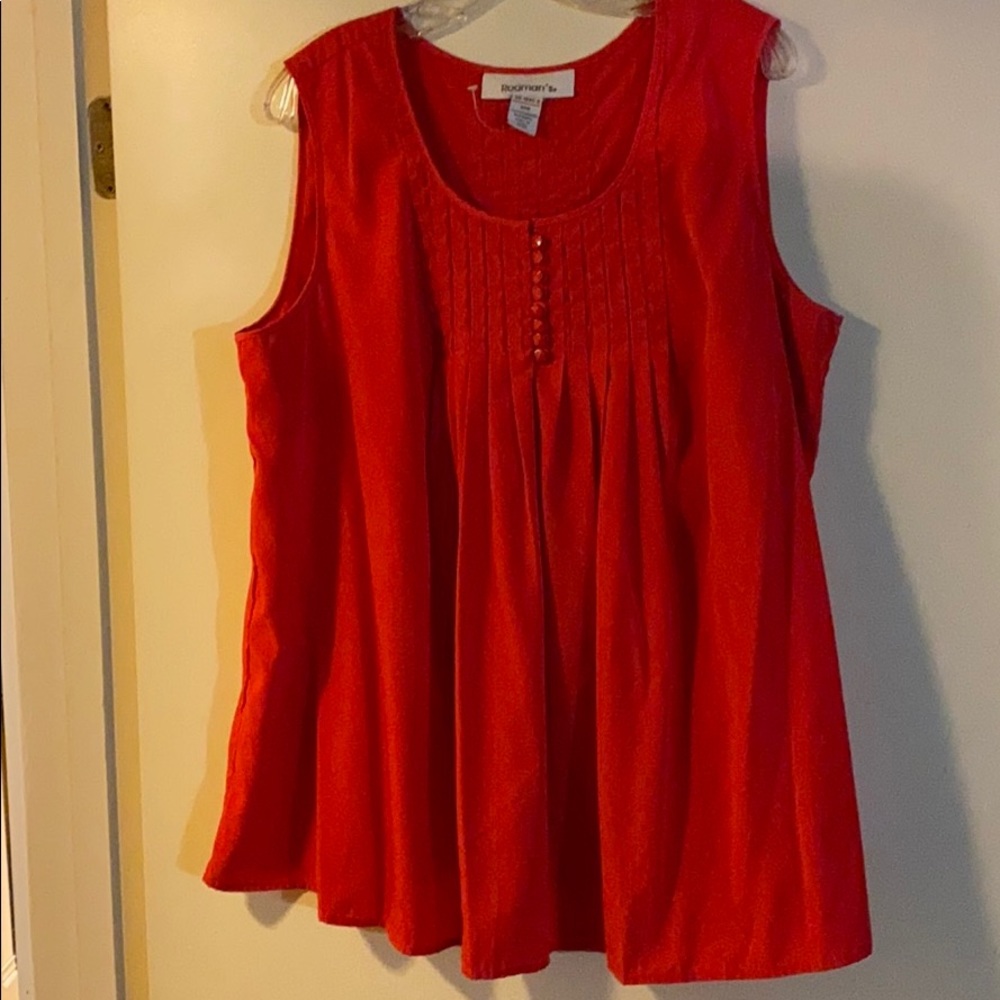 Red flowy fit tank